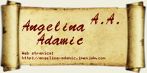 Angelina Adamić vizit kartica